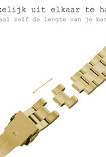BASEY. Metalen Bandje Geschikt Voor Apple Watch Bandje 38/40/41 mm - Horloge Band Schakel Polsband Geschikt Voor Apple Watch 1-8 / SE - 38/40/41 mm - Goud