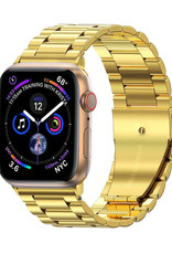 BASEY. Metalen Bandje Geschikt voor Apple Watch 1-8 / SE (38/40/41 mm) Bandje Metaal - Horloge Band Schakel Polsband Geschikt voor Apple Watch 1-8 / SE (38/40/41 mm) Band - Goud