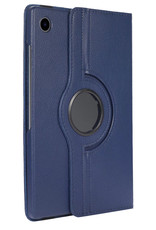 Nomfy Hoes Geschikt voor Samsung Galaxy Tab A8 Hoesje Case Draaibaar 360 graden - Hoesje Geschikt voor Samsung Tab A8 Hoes Draaibaar Hoesje Cover - Donkerblauw