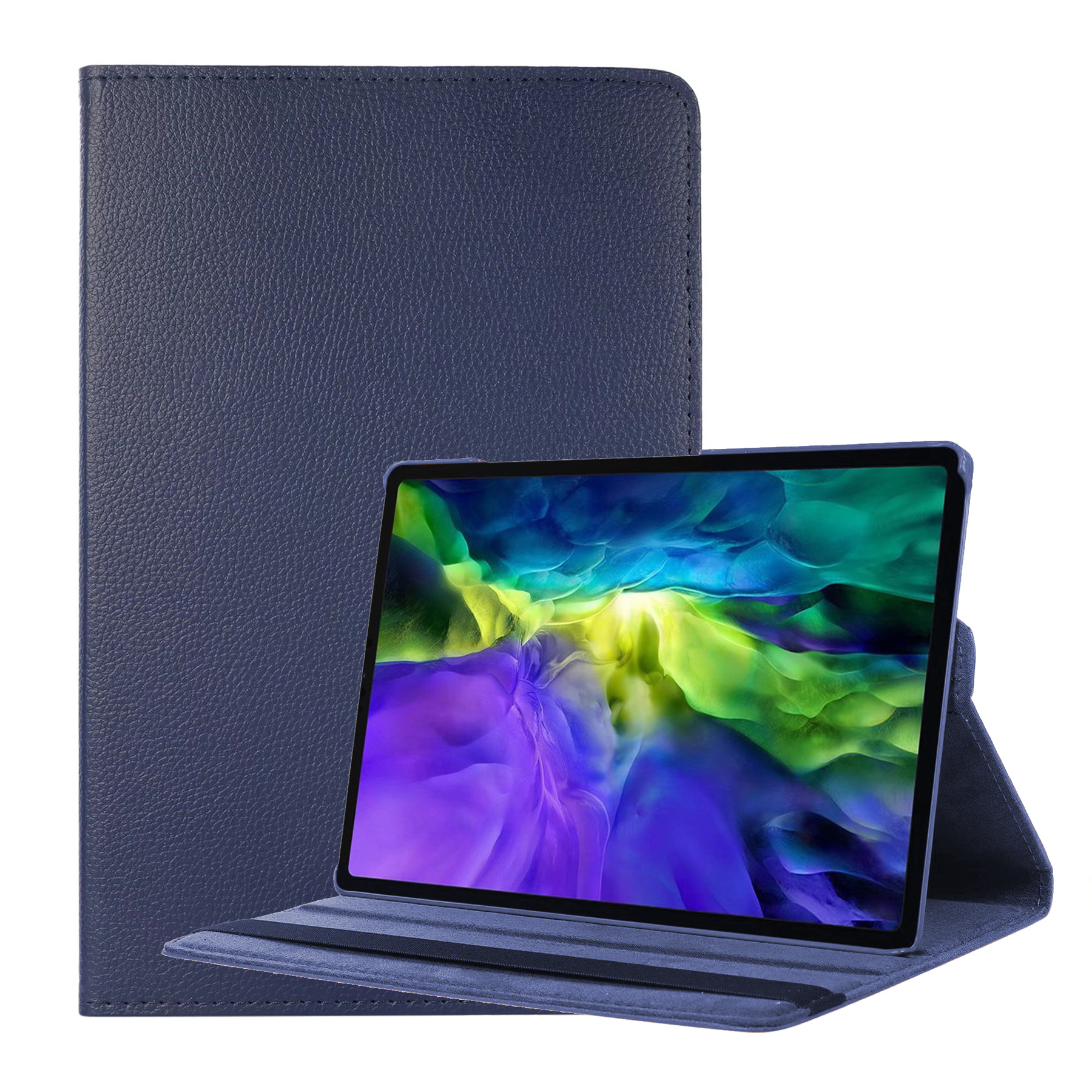 Nomfy Hoes Geschikt voor Samsung Galaxy Tab A8 Hoesje Case Draaibaar 360 graden - Hoesje Geschikt voor Samsung Tab A8 Hoes Draaibaar Hoesje Cover - Donkerblauw