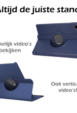 Nomfy Hoes Geschikt voor Samsung Galaxy Tab A8 Hoesje Case Draaibaar 360 graden - Hoesje Geschikt voor Samsung Tab A8 Hoes Draaibaar Hoesje Cover - Donkerblauw
