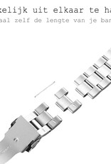 BASEY. Metalen Bandje Geschikt Voor Apple Watch Bandje 38/40/41 mm - Horloge Band Schakel Polsband Geschikt Voor Apple Watch 1-8 / SE - 38/40/41 mm - Zilver