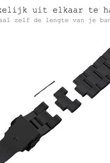 BASEY. Metalen Bandje Geschikt voor Apple Watch 1-8 / SE (38/40/41 mm) Bandje Metaal - Horloge Band Schakel Polsband Geschikt voor Apple Watch 1-8 / SE (38/40/41 mm) Band - Zwart