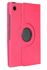 Nomfy Hoes Geschikt voor Samsung Galaxy Tab A8 Hoesje Case Draaibaar 360 graden - Hoesje Geschikt voor Samsung Tab A8 Hoes Draaibaar Hoesje Cover - Donkerroze