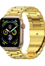 Nomfy Bandje Geschikt voor Apple Watch 1-8 / SE (42/44/45 mm) Bandje Metaal Horloge Band Schakels - Band Geschikt voor Apple Watch (42/44/45 mm) Bandje Shakels Metaal - Goud