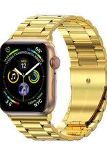Nomfy Bandje Geschikt Voor Apple Watch Bandje 42/44/45 mm Metaal Horloge Band Schakels - Geschikt Voor Apple Watch 1-8 / SE - 42/44/45 mm Staal - Goud