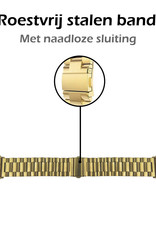 Nomfy Bandje Geschikt voor Apple Watch 1-8 / SE (42/44/45 mm) Bandje Metaal Horloge Band Schakels - Band Geschikt voor Apple Watch (42/44/45 mm) Bandje Shakels Metaal - Goud