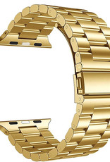 Nomfy Bandje Geschikt voor Apple Watch 1-8 / SE (42/44/45 mm) Bandje Metaal Horloge Band Schakels - Band Geschikt voor Apple Watch (42/44/45 mm) Bandje Shakels Metaal - Goud