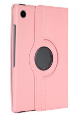 Nomfy Hoes Geschikt voor Samsung Galaxy Tab A8 Hoesje Case Draaibaar 360 graden - Hoesje Geschikt voor Samsung Tab A8 Hoes Draaibaar Hoesje Cover - Lichtroze