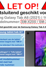 Nomfy Hoes Geschikt voor Samsung Galaxy Tab A8 Hoesje Case Draaibaar 360 graden - Hoesje Geschikt voor Samsung Tab A8 Hoes Draaibaar Hoesje Cover - Oranje