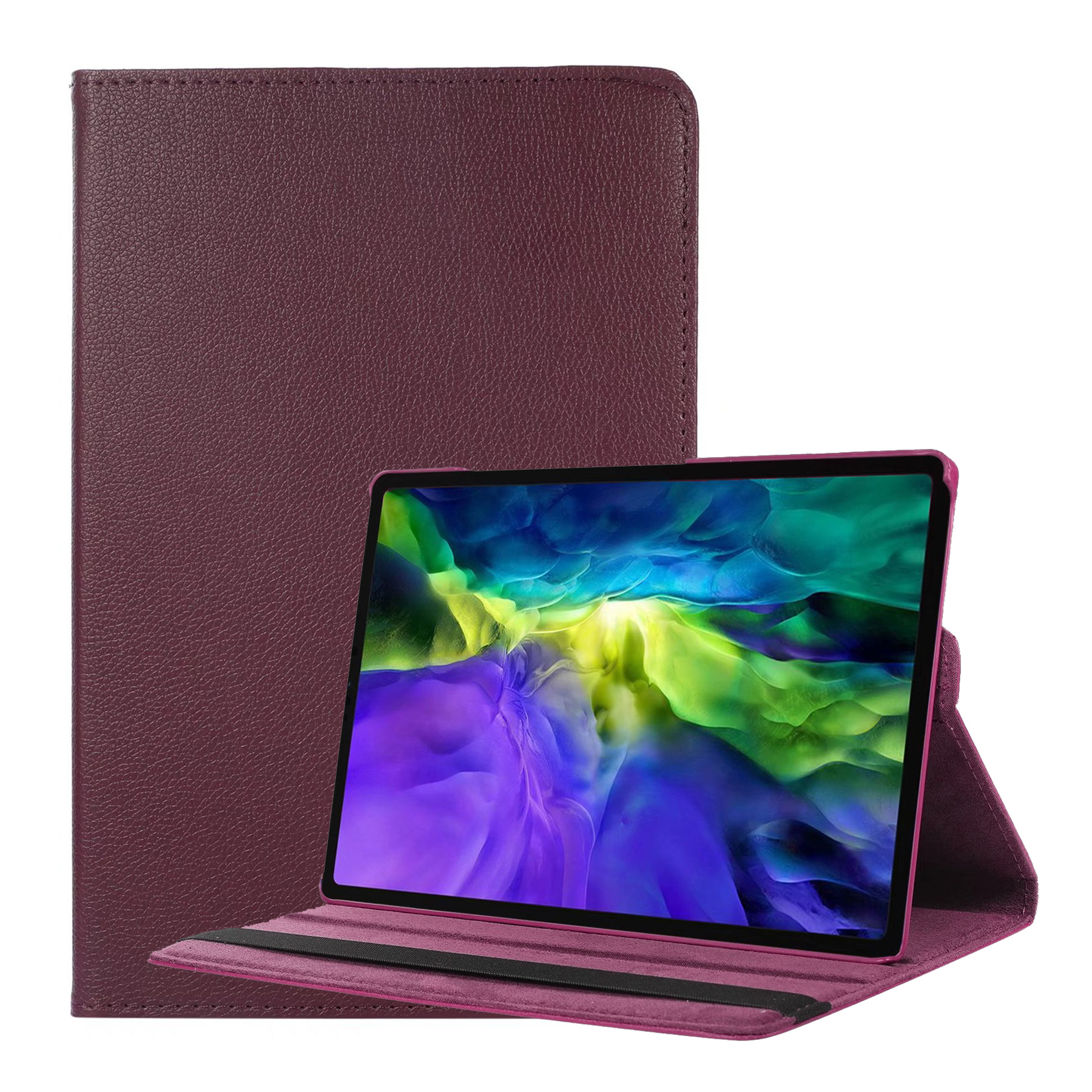 Nomfy Hoes Geschikt voor Samsung Galaxy Tab A8 Hoesje Case Draaibaar 360 graden - Hoesje Geschikt voor Samsung Tab A8 Hoes Draaibaar Hoesje Cover - Paars