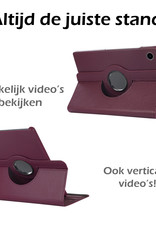 Nomfy Hoes Geschikt voor Samsung Galaxy Tab A8 Hoesje Case Draaibaar 360 graden - Hoesje Geschikt voor Samsung Tab A8 Hoes Draaibaar Hoesje Cover - Paars