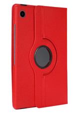 Nomfy Hoes Geschikt voor Samsung Galaxy Tab A8 Hoesje Case Draaibaar 360 graden - Hoesje Geschikt voor Samsung Tab A8 Hoes Draaibaar Hoesje Cover - Rood