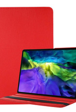 Nomfy Hoes Geschikt voor Samsung Galaxy Tab A8 Hoesje Case Draaibaar 360 graden - Hoesje Geschikt voor Samsung Tab A8 Hoes Draaibaar Hoesje Cover - Rood