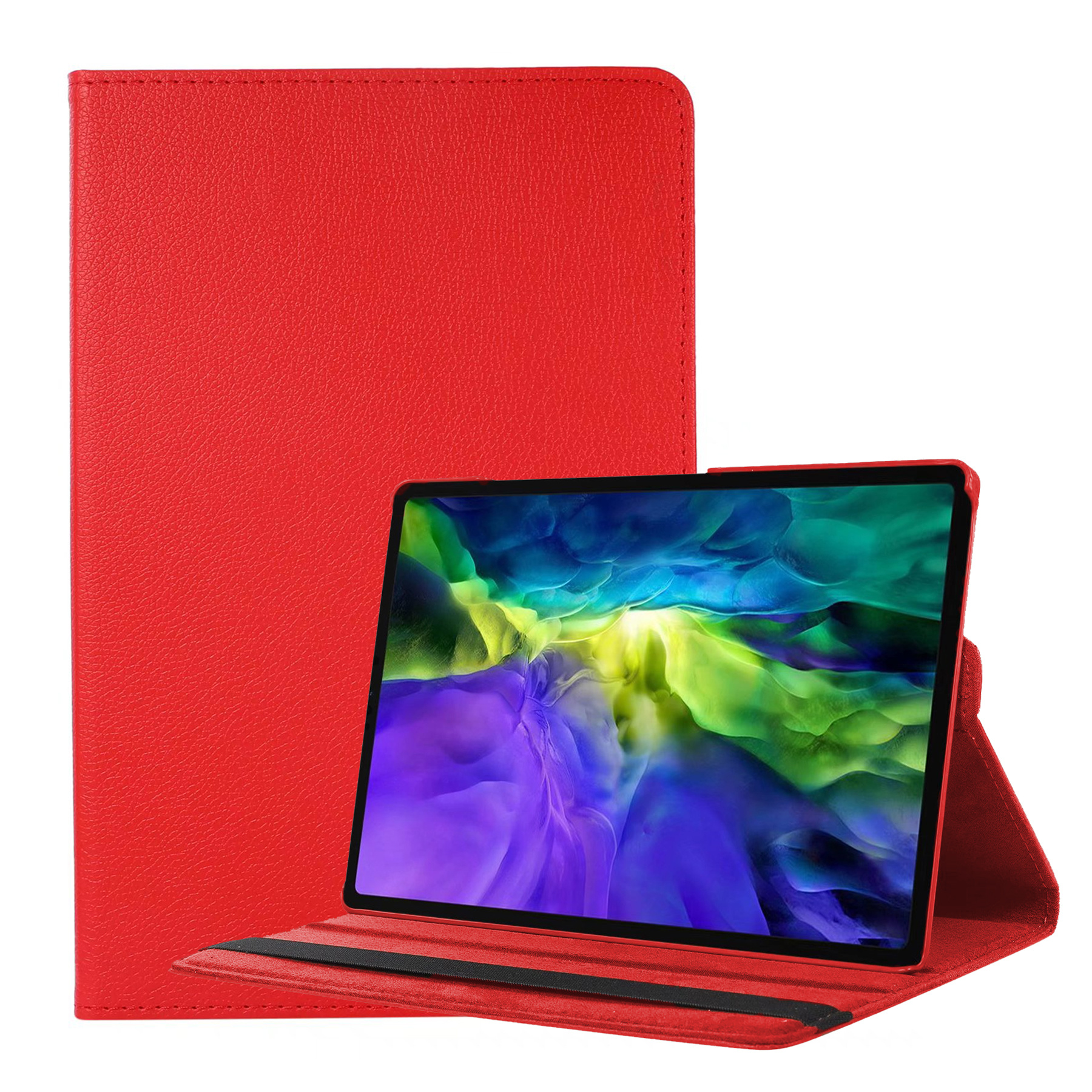 Nomfy Hoes Geschikt voor Samsung Galaxy Tab A8 Hoesje Case Draaibaar 360 graden - Hoesje Geschikt voor Samsung Tab A8 Hoes Draaibaar Hoesje Cover - Rood