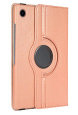 Nomfy Hoes Geschikt voor Samsung Galaxy Tab A8 Hoesje Case Draaibaar 360 graden - Hoesje Geschikt voor Samsung Tab A8 Hoes Draaibaar Hoesje Cover - Rosé goud