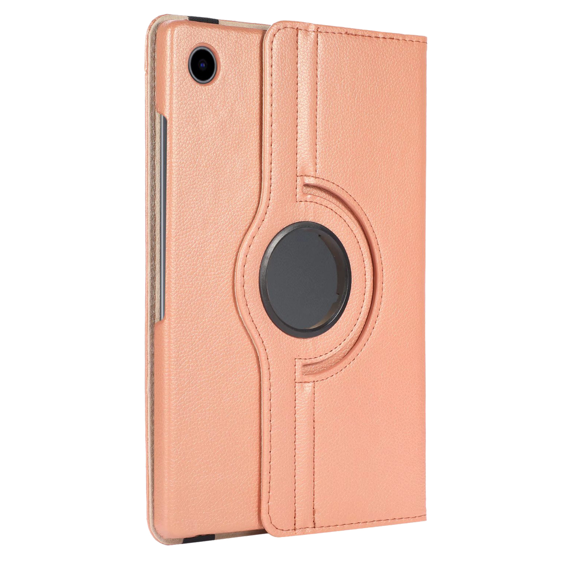 Nomfy Hoes Geschikt voor Samsung Galaxy Tab A8 Hoesje Case Draaibaar 360 graden - Hoesje Geschikt voor Samsung Tab A8 Hoes Draaibaar Hoesje Cover - Rosé goud