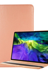 Nomfy Hoes Geschikt voor Samsung Galaxy Tab A8 Hoesje Case Draaibaar 360 graden - Hoesje Geschikt voor Samsung Tab A8 Hoes Draaibaar Hoesje Cover - Rosé goud