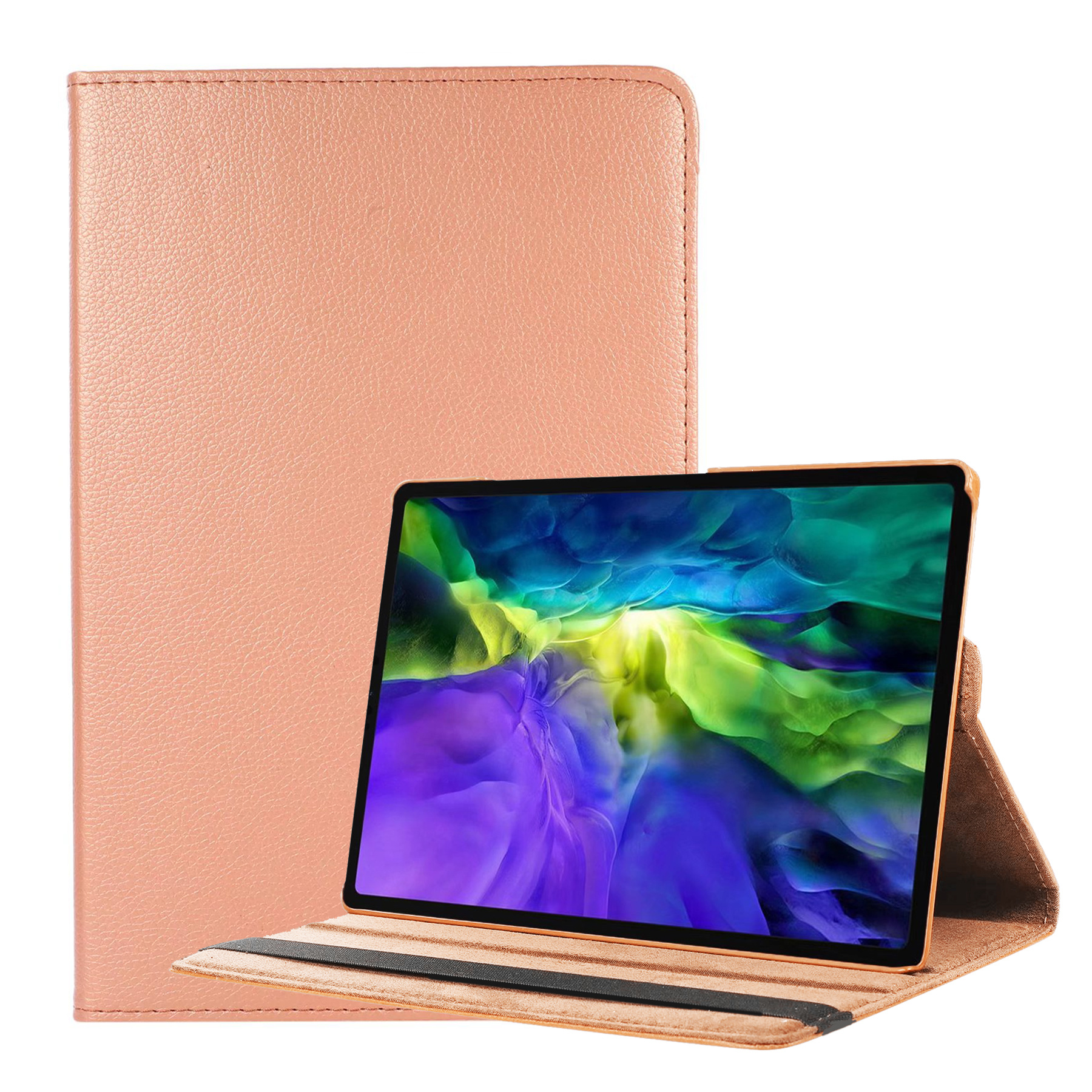 Nomfy Hoes Geschikt voor Samsung Galaxy Tab A8 Hoesje Case Draaibaar 360 graden - Hoesje Geschikt voor Samsung Tab A8 Hoes Draaibaar Hoesje Cover - Rosé goud