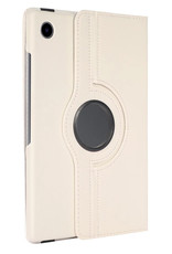 Nomfy Hoes Geschikt voor Samsung Galaxy Tab A8 Hoesje Case Draaibaar 360 graden - Hoesje Geschikt voor Samsung Tab A8 Hoes Draaibaar Hoesje Cover - Wit