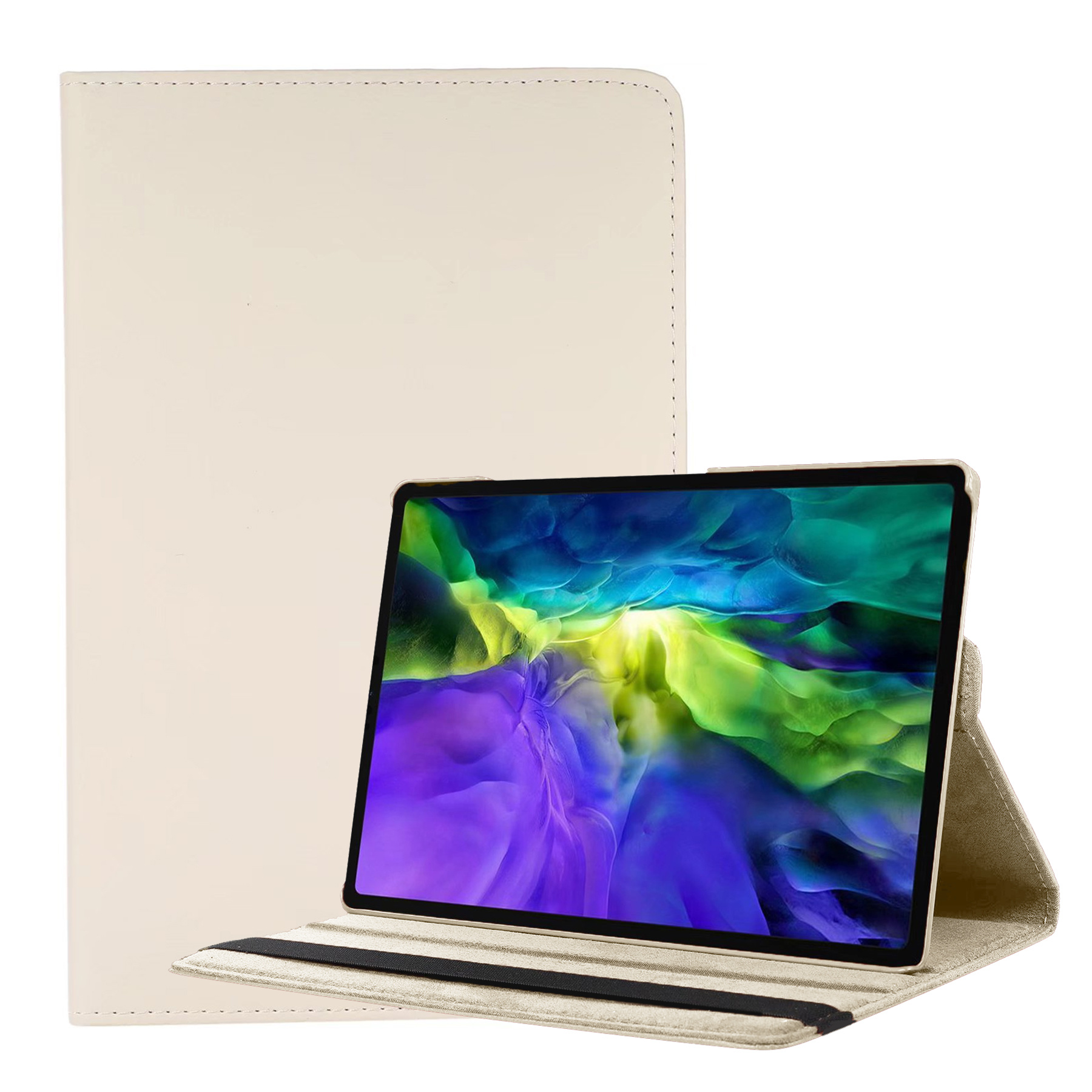 Nomfy Hoes Geschikt voor Samsung Galaxy Tab A8 Hoesje Case Draaibaar 360 graden - Hoesje Geschikt voor Samsung Tab A8 Hoes Draaibaar Hoesje Cover - Wit