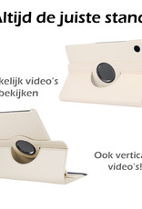 Nomfy Hoes Geschikt voor Samsung Galaxy Tab A8 Hoesje Case Draaibaar 360 graden - Hoesje Geschikt voor Samsung Tab A8 Hoes Draaibaar Hoesje Cover - Wit