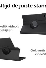 Nomfy Hoes Geschikt voor Samsung Galaxy Tab A8 Hoesje Case Draaibaar 360 graden - Hoesje Geschikt voor Samsung Tab A8 Hoes Draaibaar Hoesje Cover - Zwart