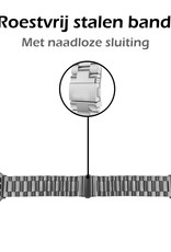 Nomfy Bandje Geschikt voor Apple Watch 1-8 / SE (38/40/41 mm) Bandje Metaal Horloge Band Schakels - Band Geschikt voor Apple Watch (38/40/41 mm) Bandje Shakels Metaal - Zilveren