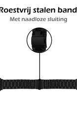 Nomfy Bandje Geschikt voor Apple Watch 1-8 / SE (38/40/41 mm) Bandje Metaal Horloge Band Schakels - Band Geschikt voor Apple Watch (38/40/41 mm) Bandje Shakels Metaal - Zwart