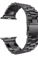 Nomfy Bandje Geschikt voor Apple Watch 1-8 / SE (38/40/41 mm) Bandje Metaal Horloge Band Schakels - Band Geschikt voor Apple Watch (38/40/41 mm) Bandje Shakels Metaal - Zwart