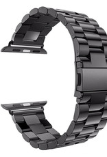 Nomfy Bandje Geschikt Voor Apple Watch Bandje 38/40/41 mm Metaal Horloge Band Schakels - Geschikt Voor Apple Watch 1-8 / SE - 38/40/41 mm Staal - Zwart