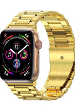 NoXx Horloge Band Geschikt Voor Apple Watch 1-8 / SE (38/40/41 mm) Roestvrij Staal Schakels - Goud
