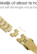 NoXx Horloge Band Geschikt Voor Apple Watch 1-8 / SE (38/40/41 mm) Roestvrij Staal Schakels - Goud