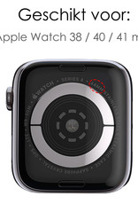 NoXx Horloge Band Geschikt Voor Apple Watch 1-8 / SE (38/40/41 mm) Roestvrij Staal Schakels - Goud