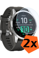 Nomfy Screenprotector Geschikt voor Garmin Fenix 7S Screenprotector Bescherm Glas - Screen Protector Geschikt voor Garmin Fenix 7S Screenprotector Tempered Glass - 2 PACK