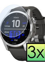 NoXx Screenprotector Geschikt voor Garmin Fenix 7S Screenprotector Tempered Glass Gehard Glas - 3x
