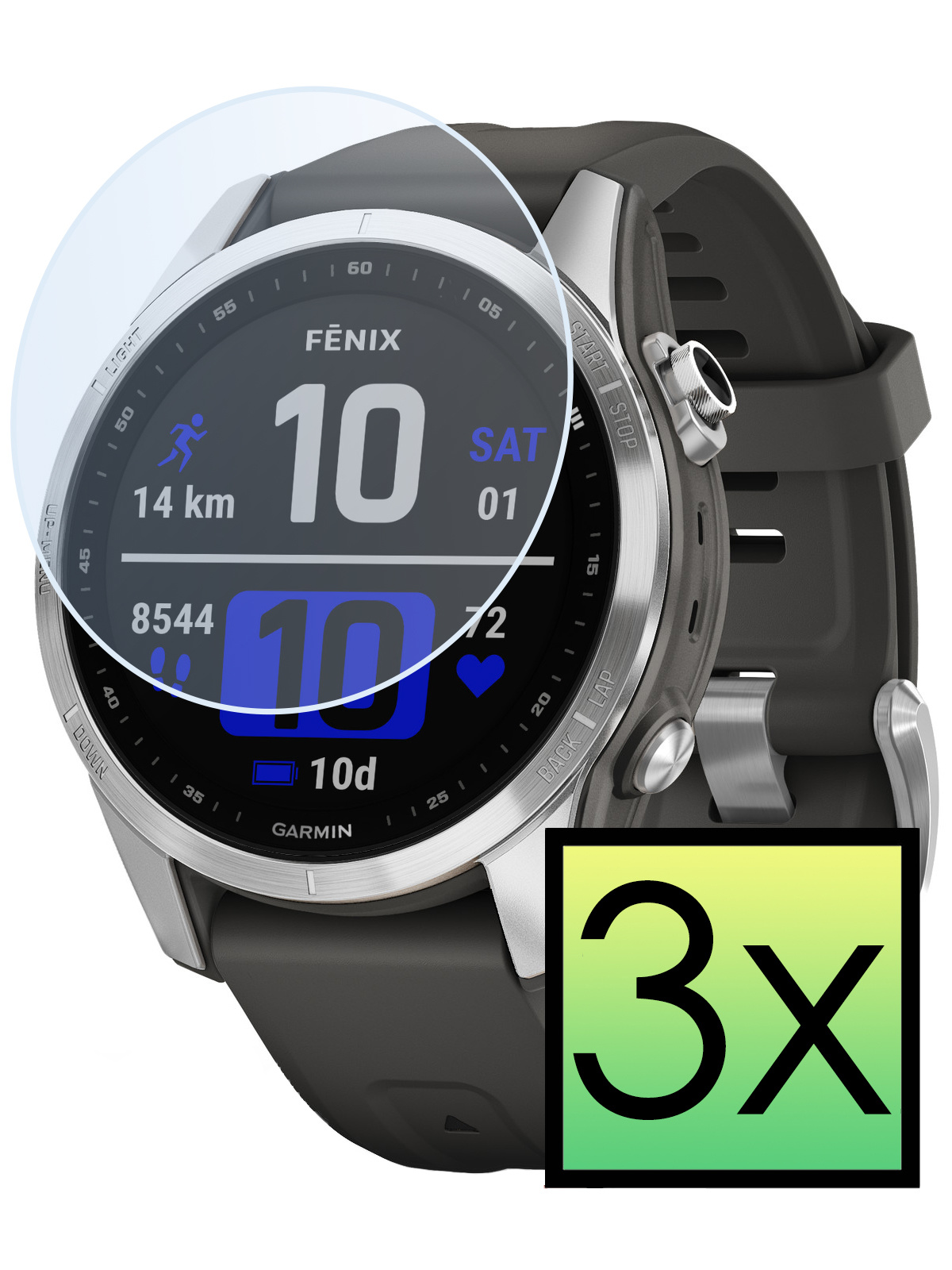 NoXx Screenprotector Geschikt voor Garmin Fenix 7S Screenprotector Tempered Glass Gehard Glas - 3x