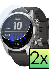 NoXx Screenprotector Geschikt voor Garmin Fenix 7S Screenprotector Tempered Glass Gehard Glas - 2x