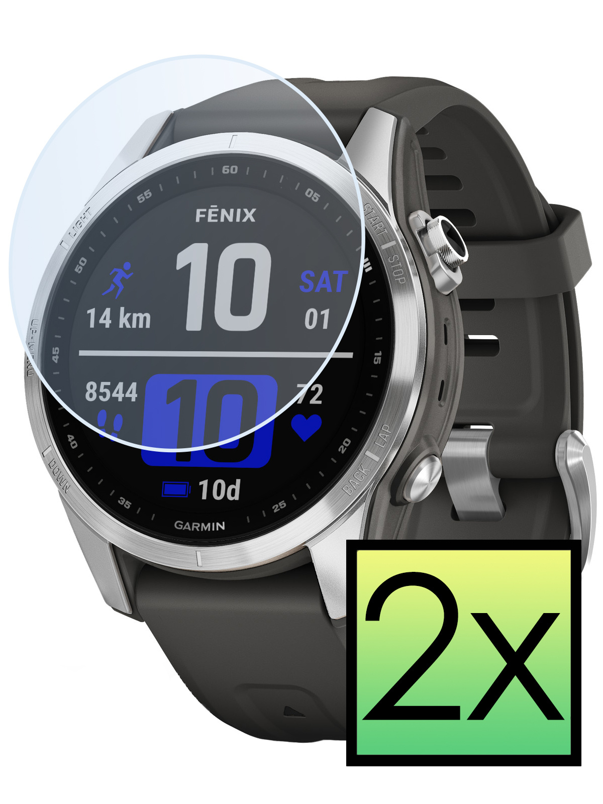 NoXx Screenprotector Geschikt voor Garmin Fenix 7S Screenprotector Tempered Glass Gehard Glas - 2x