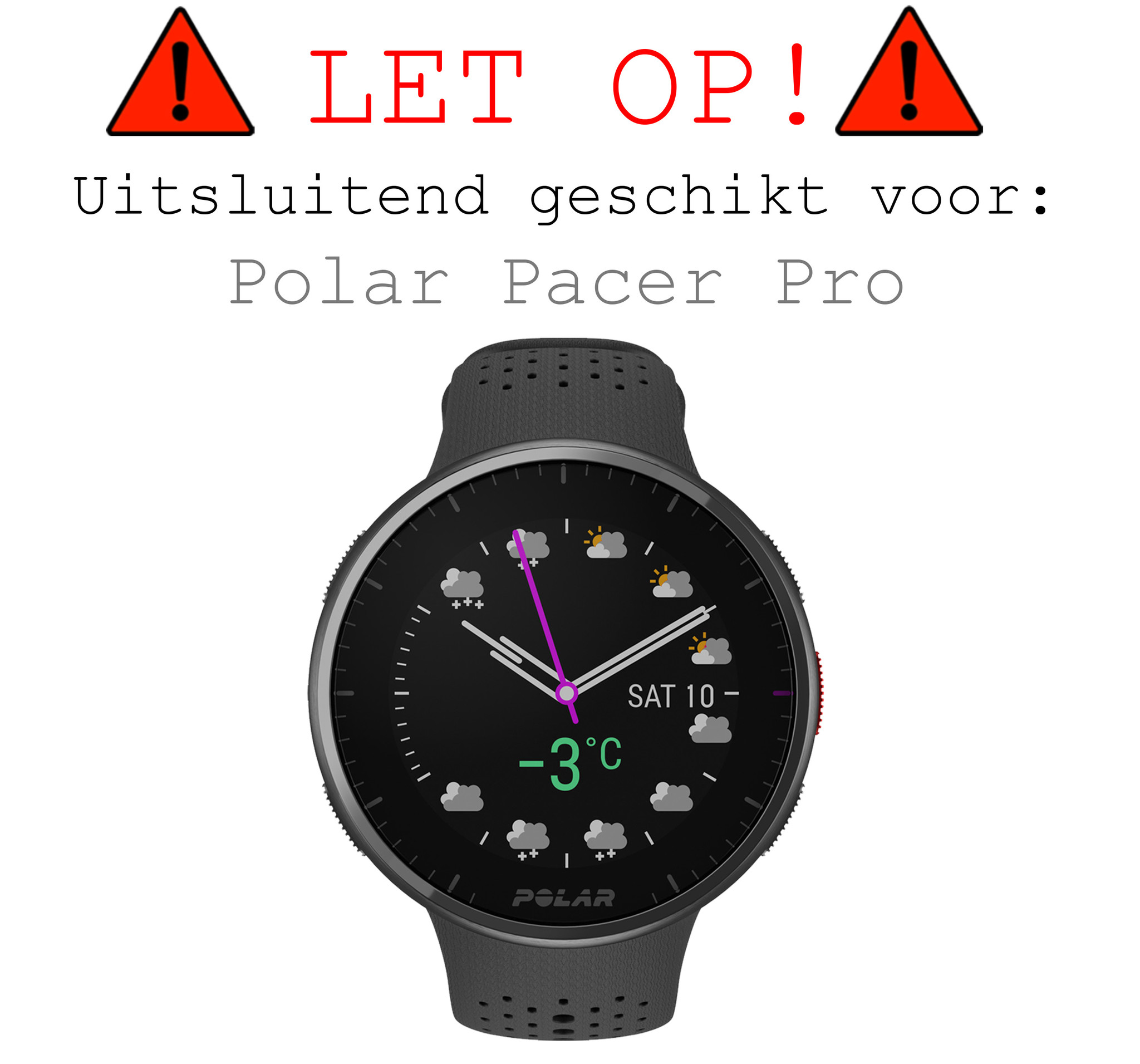 BASEY. Screenprotector Geschikt voor Polar Pacer Pro Screenprotector Tempered Glass Beschermglas - Screenprotector Geschikt voor Polar Pacer Pro Screen Protector