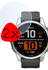 BASEY. Screenprotector Geschikt voor Garmin Fenix 7S Screenprotector Tempered Glass Beschermglas - Screenprotector Geschikt voor Garmin Fenix 7S Screen Protector - 2 Stuks