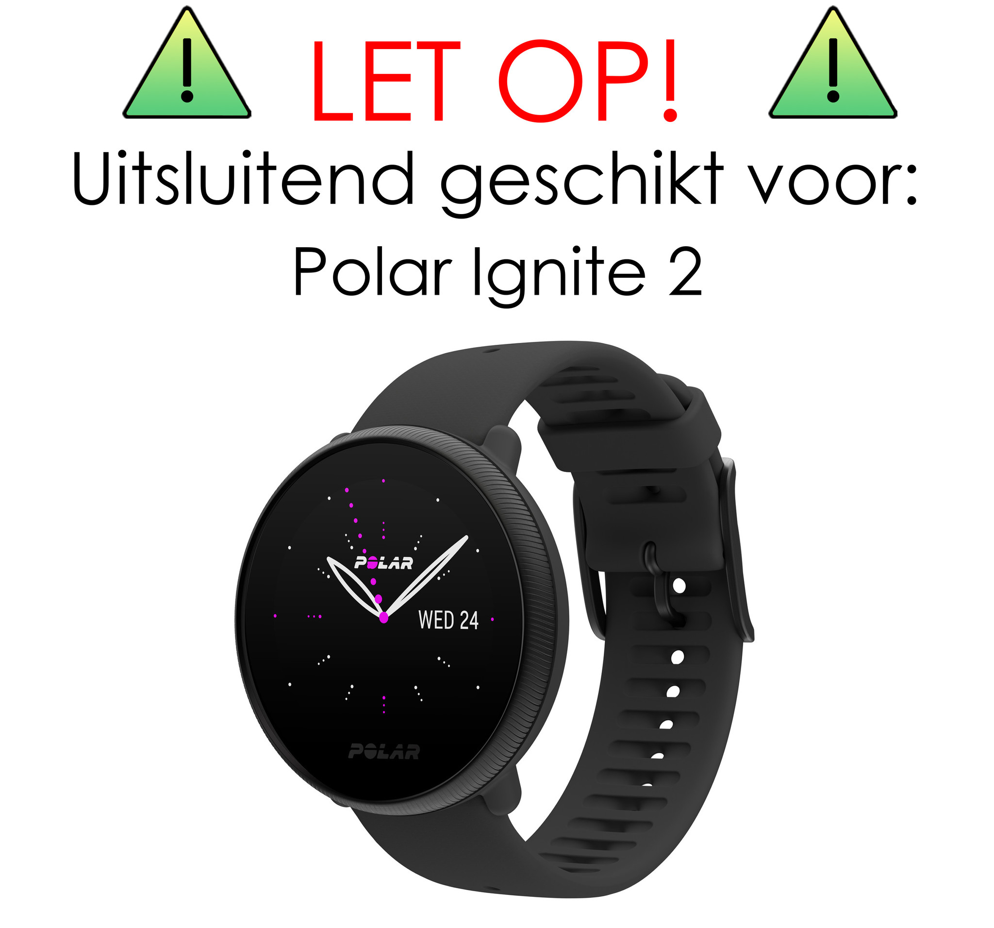 NoXx Screenprotector Geschikt voor Polar Ignite 2 Screenprotector Tempered Glass Gehard Glas