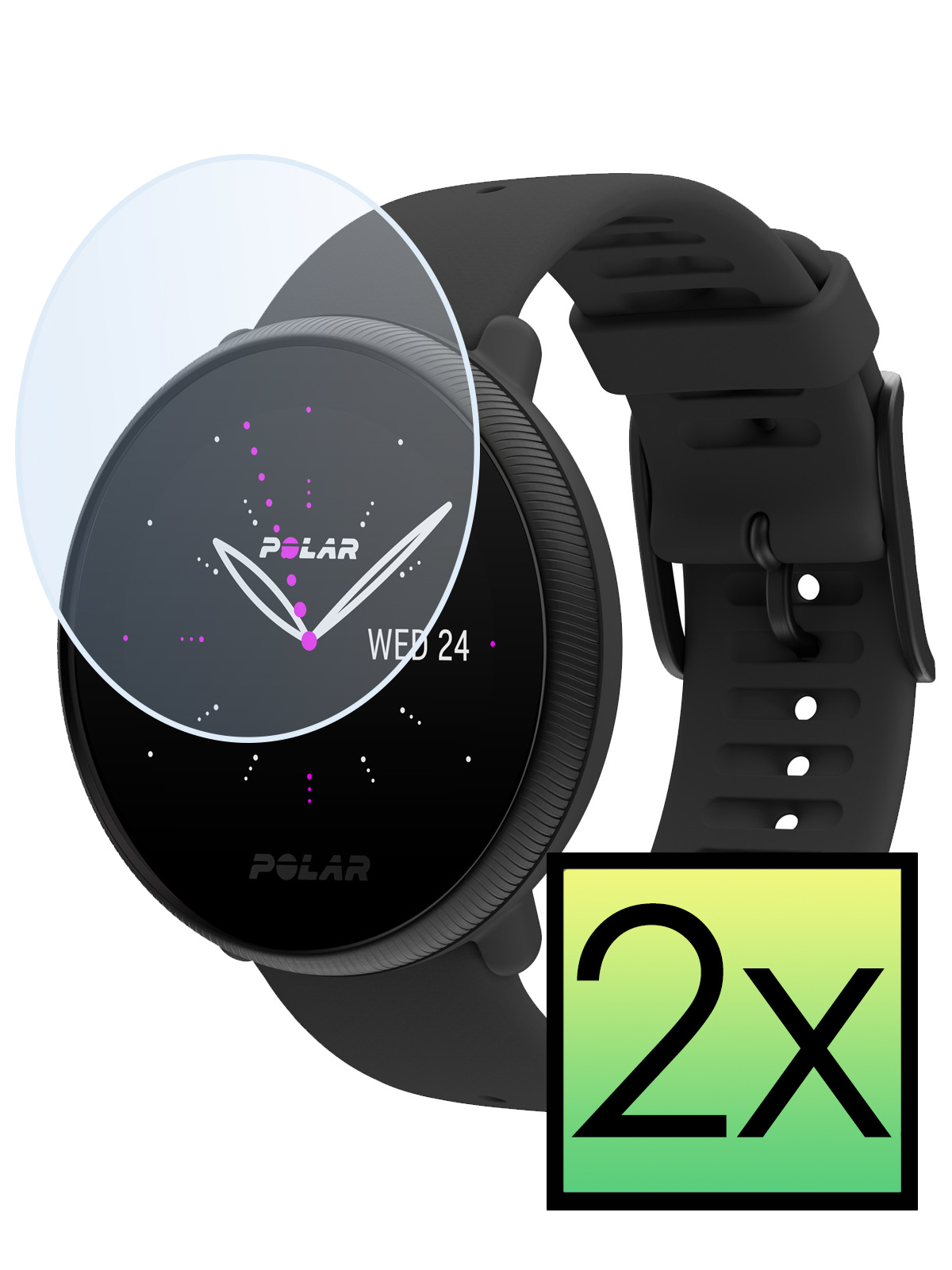 NoXx Screenprotector Geschikt voor Polar Ignite 2 Screenprotector Tempered Glass Gehard Glas - 2x