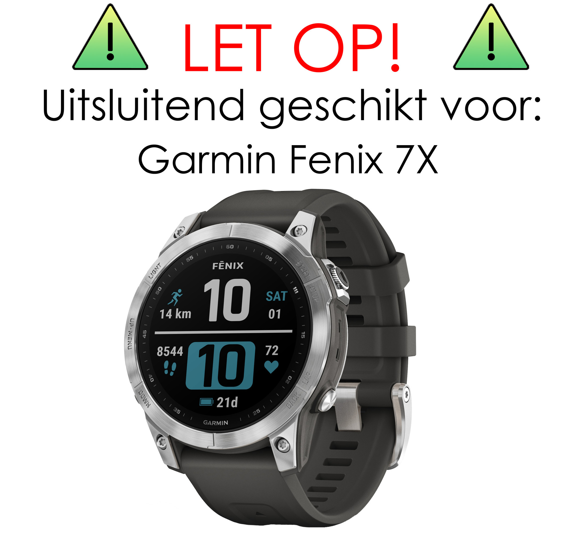 NoXx Screenprotector Geschikt voor Garmin Fenix 7X Screenprotector Tempered Glass Gehard Glas - 2x
