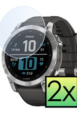 NoXx Screenprotector Geschikt voor Garmin Fenix 7X Screenprotector Tempered Glass Gehard Glas - 2x