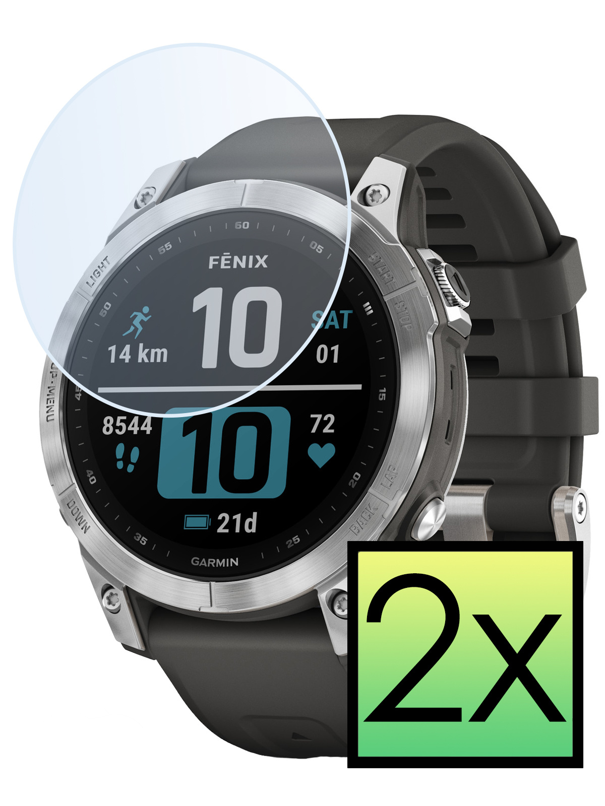 NoXx Screenprotector Geschikt voor Garmin Fenix 7X Screenprotector Tempered Glass Gehard Glas - 2x