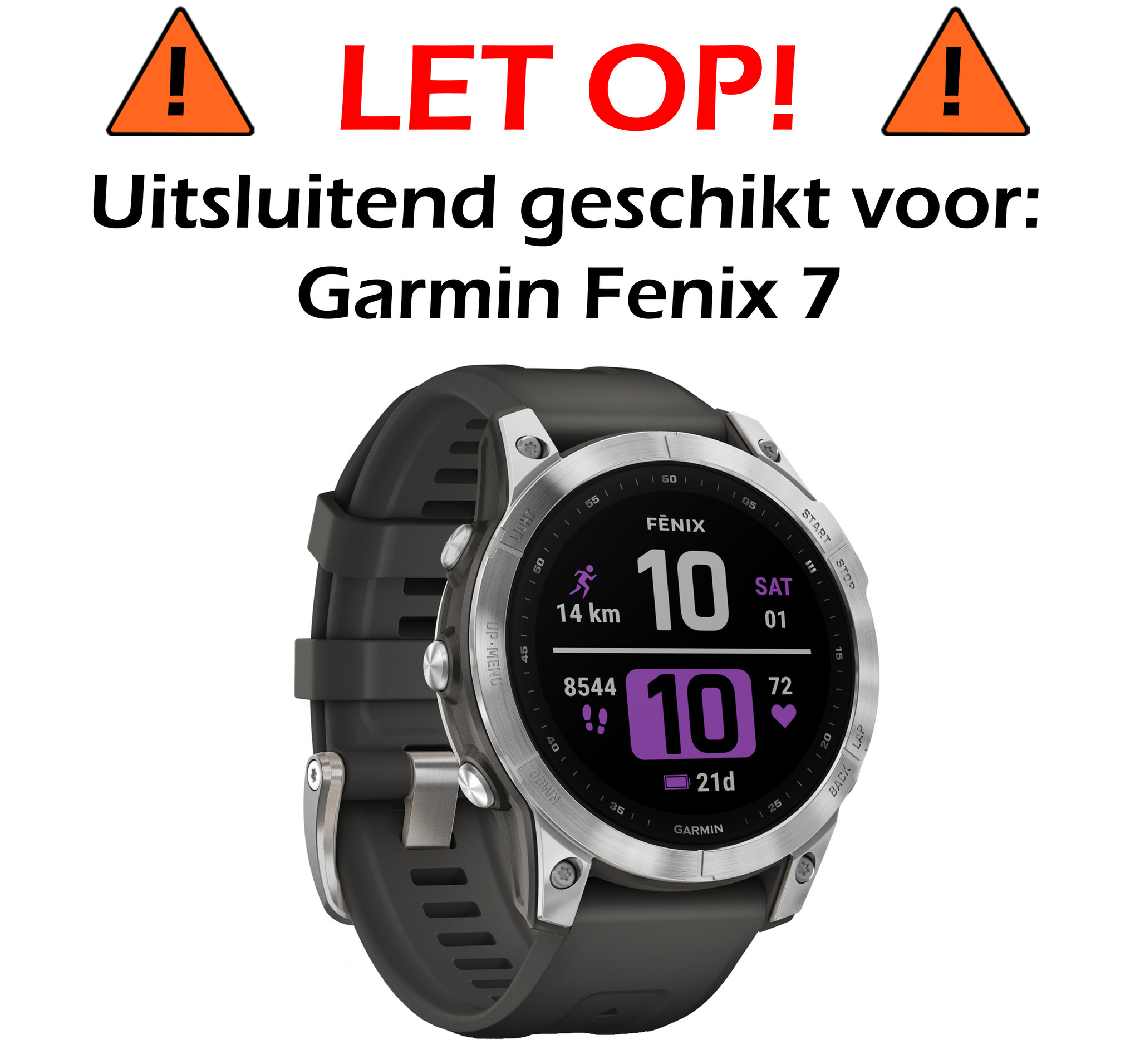 Nomfy Screenprotector Geschikt voor Garmin Fenix 7 Screenprotector Bescherm Glas - Screen Protector Geschikt voor Garmin Fenix 7 Screenprotector Tempered Glass - 3 PACK