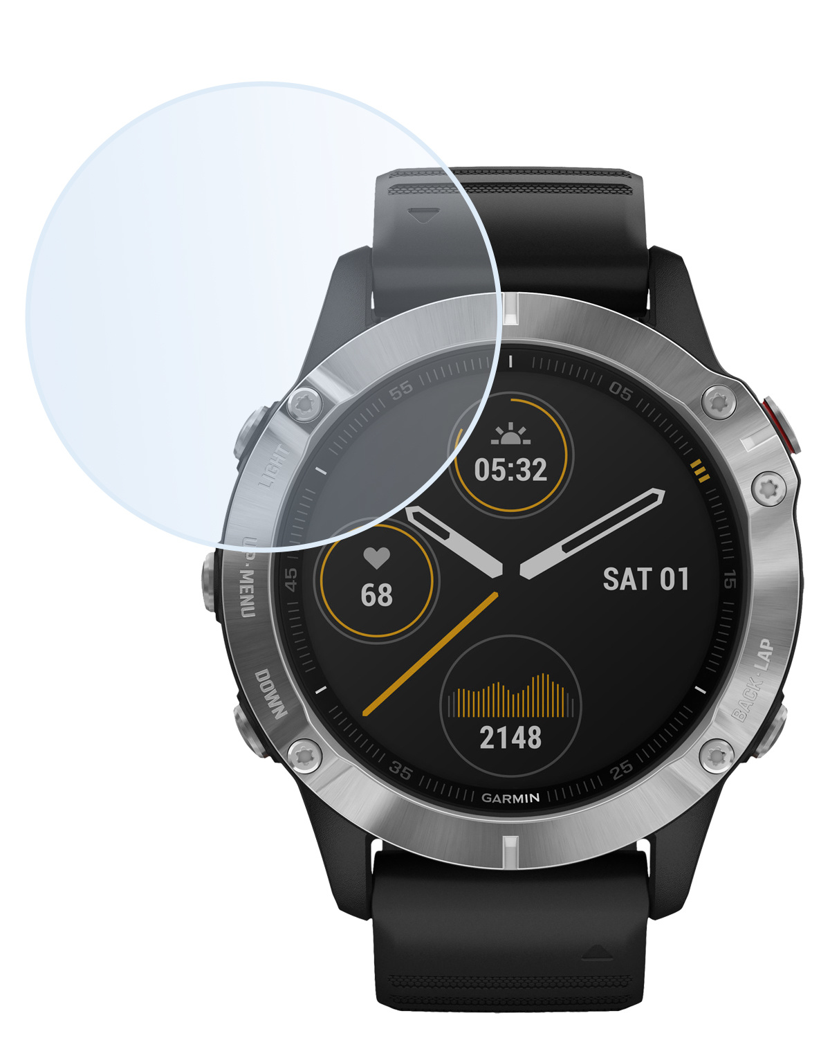 BASEY. Screenprotector Geschikt voor Garmin Fenix 6x Pro Screenprotector Tempered Glass Beschermglas - Screenprotector Geschikt voor Garmin Fenix 6x Pro Screen Protector