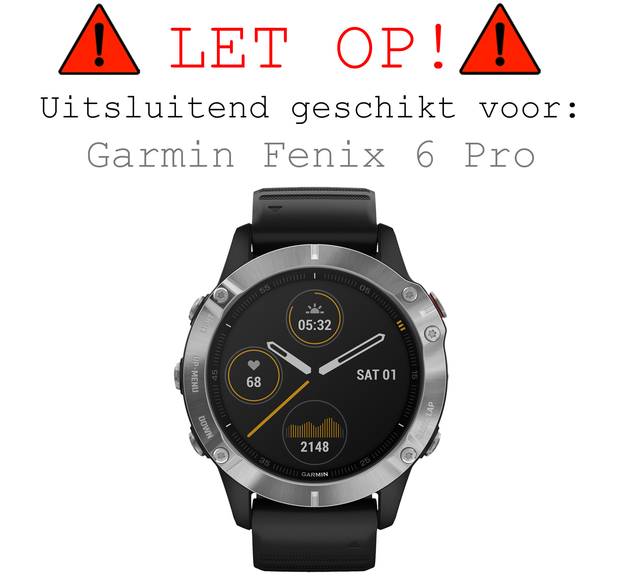BASEY. Screenprotector Geschikt voor Garmin Fenix 6 Pro Screenprotector Tempered Glass Beschermglas - Screenprotector Geschikt voor Garmin Fenix 6 Pro Screen Protector
