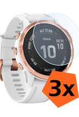 Nomfy Screenprotector Geschikt voor Garmin Fenix 6s Pro Screenprotector Bescherm Glas - Screen Protector Geschikt voor Garmin Fenix 6s Pro Screenprotector Tempered Glass - 3 PACK